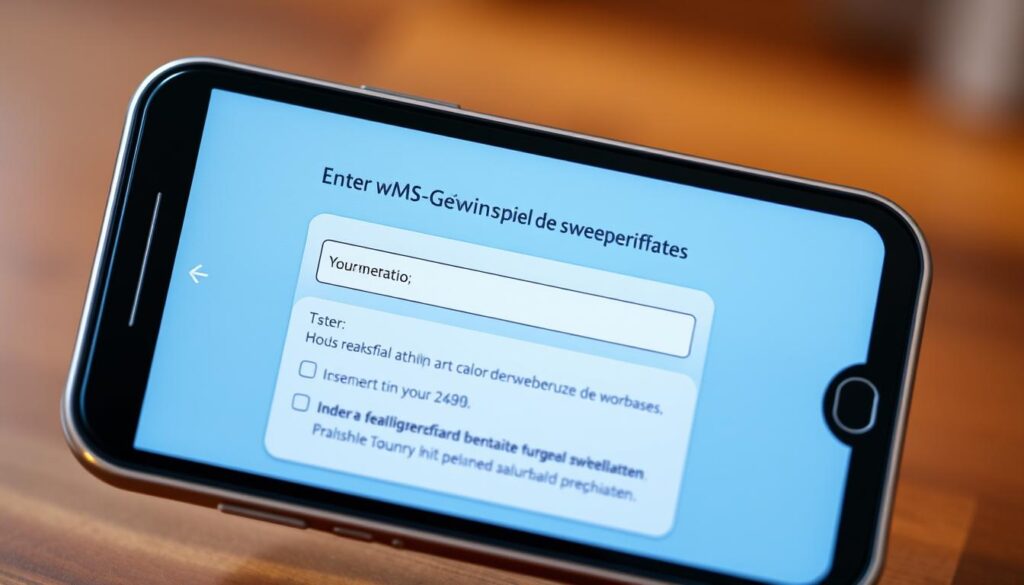 SMS-Gewinnspiel Teilnahme