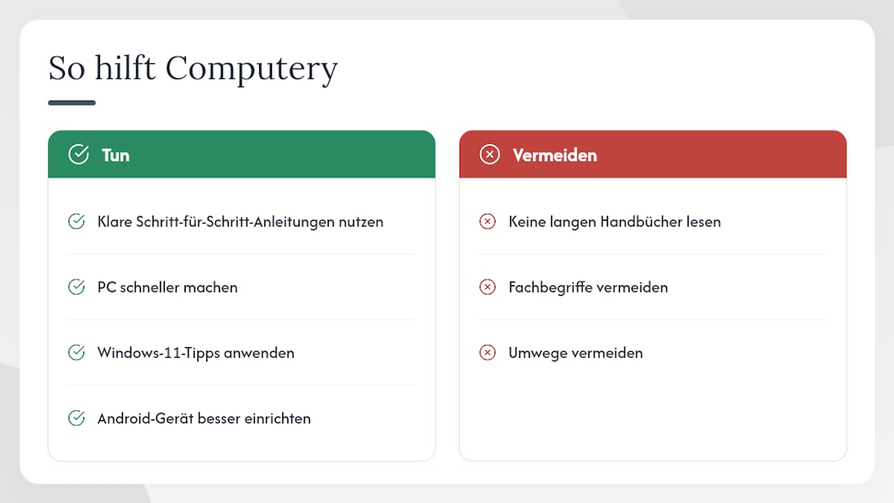 Computery hilft Ihnen, mehr aus Ihrem System herauszuholen — overview diagram