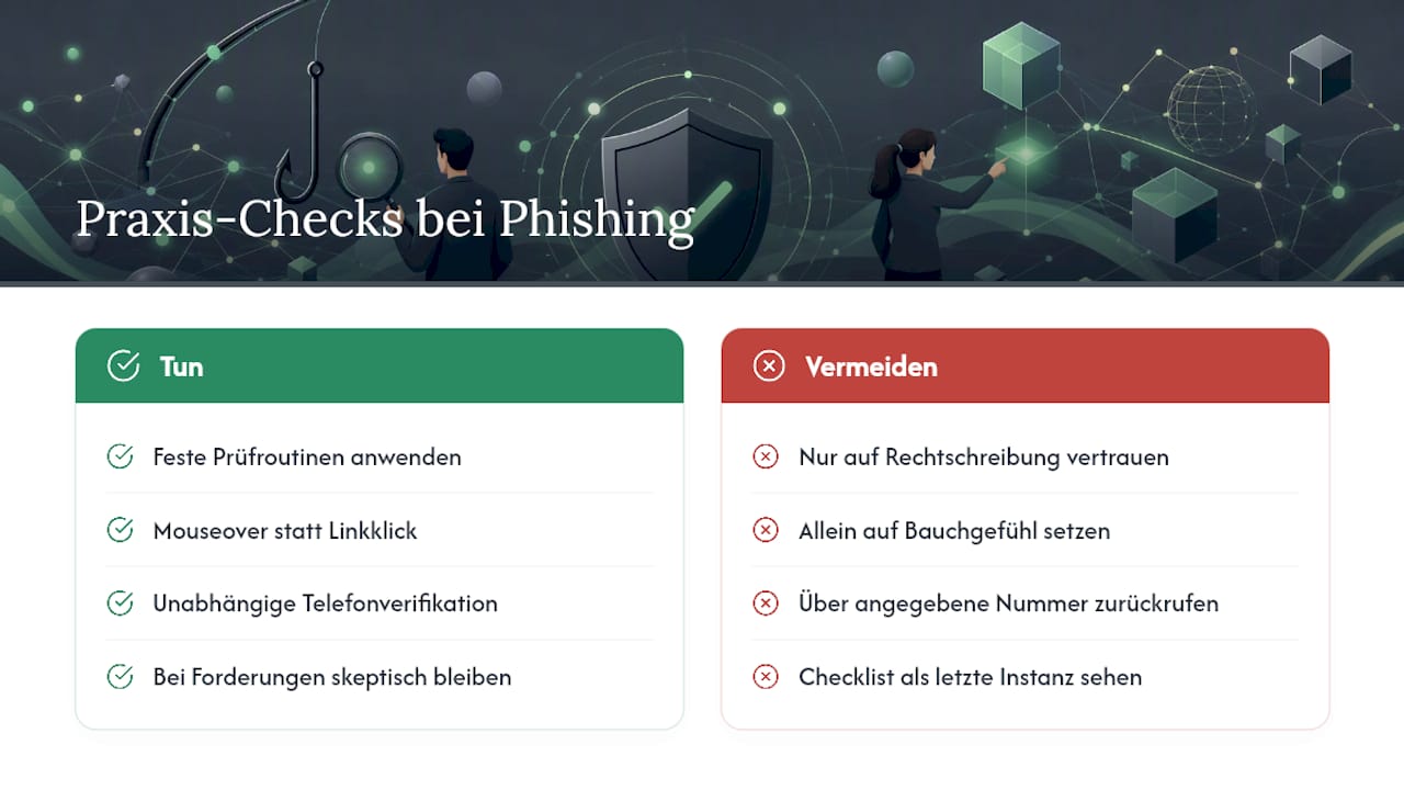 Was die Erfahrung mit Phishing‑Mails wirklich zeigt — overview diagram