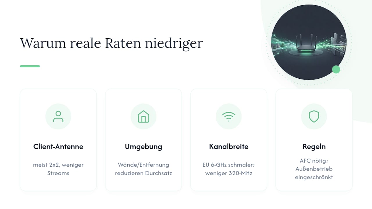 Warum die 46 Gbit/s in der Praxis kaum jemand erreicht — overview diagram