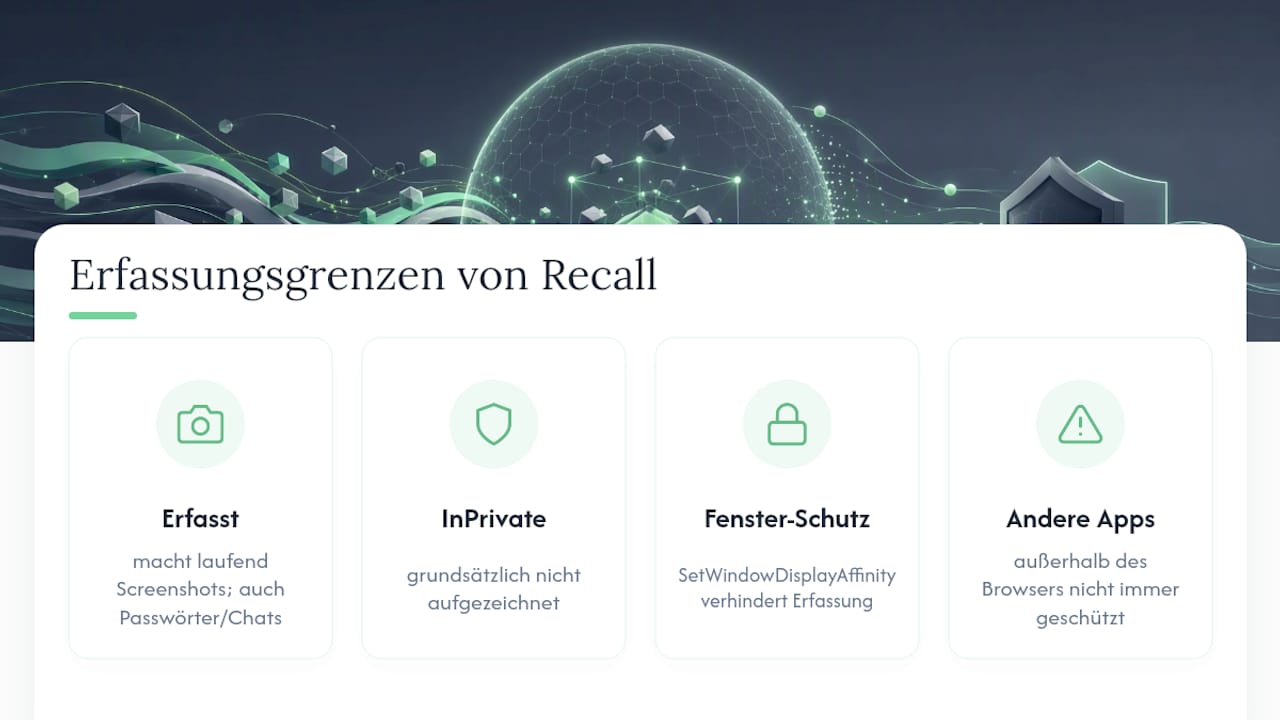 Rückruf-Erfassung und Ausnahmen beim Datenschutz