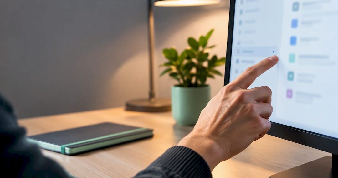 Hand öffnet die Einstellungen für Standard-Apps