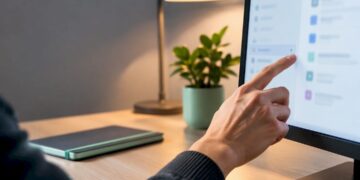 Hand öffnet die Einstellungen für Standard-Apps