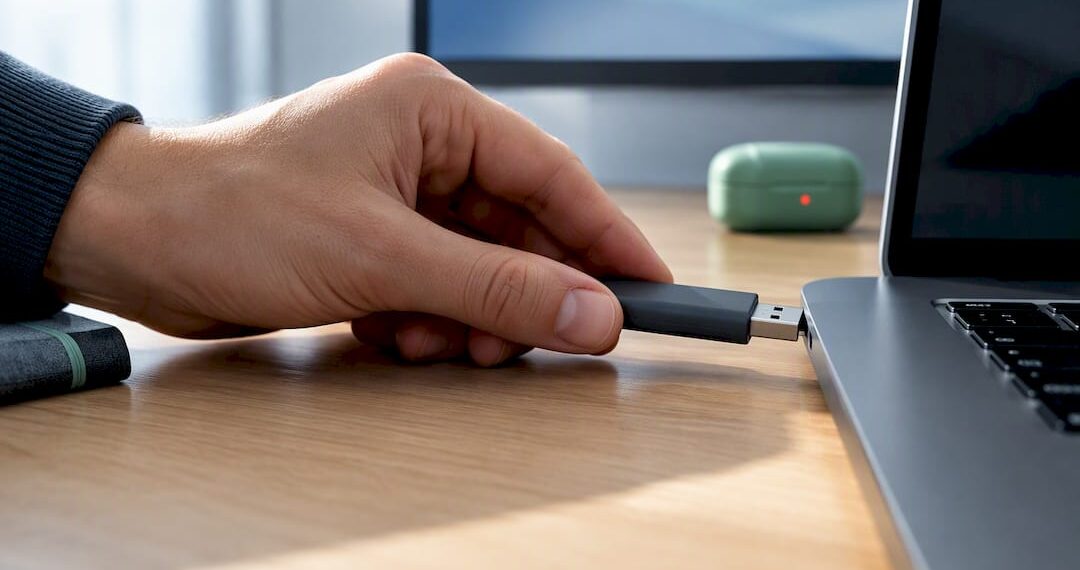 USB-Stick wird für die Wiederherstellung vorbereitet