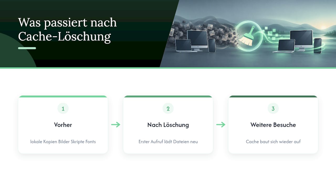 So läuft das Leeren und Wiederaufbauen des Caches ab