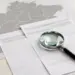 Karte der Schweiz mit Kantonen und Unterlagen zur Firmenverteilung im Handelsregister