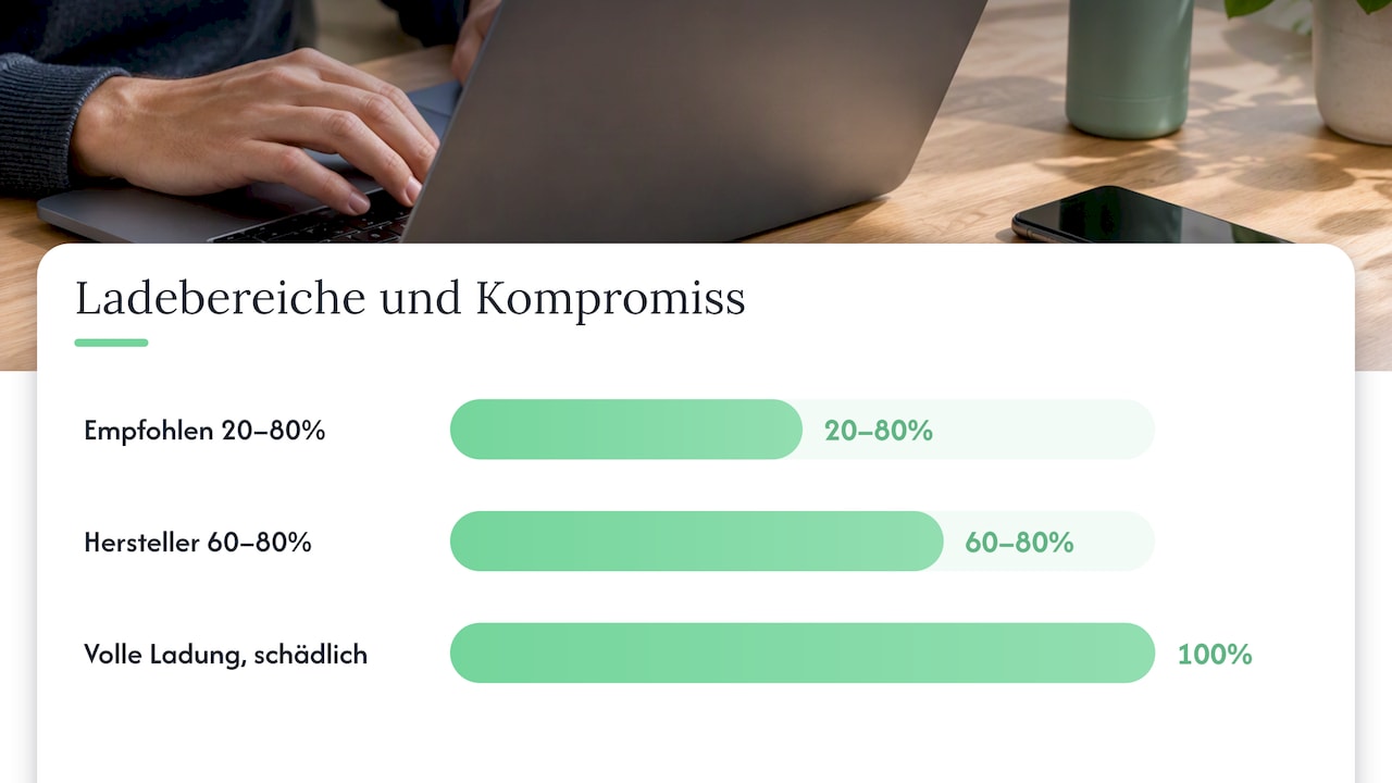 Vergleich von Ladezuständen und Akkualterung