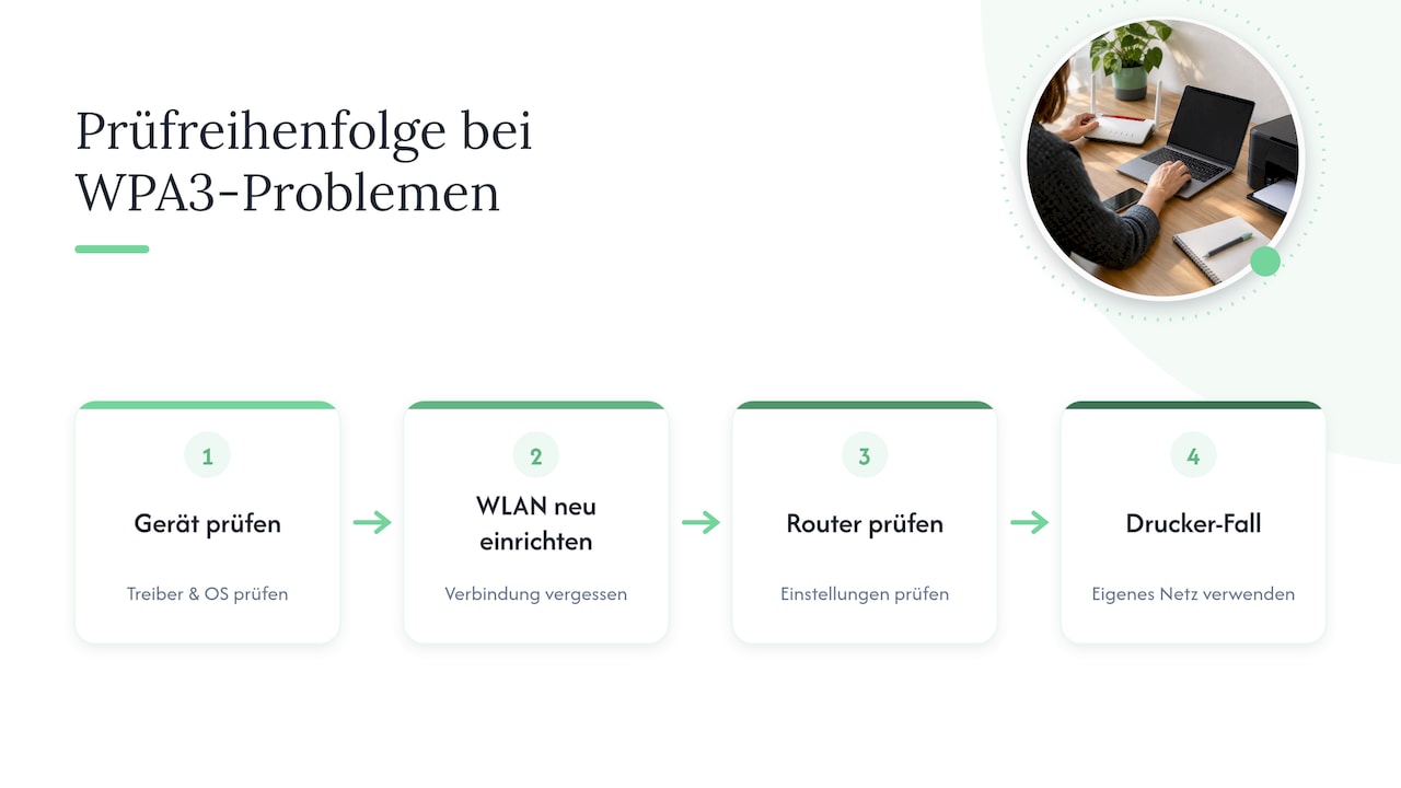 Vorgehen zur Fehlerbehebung bei WPA3