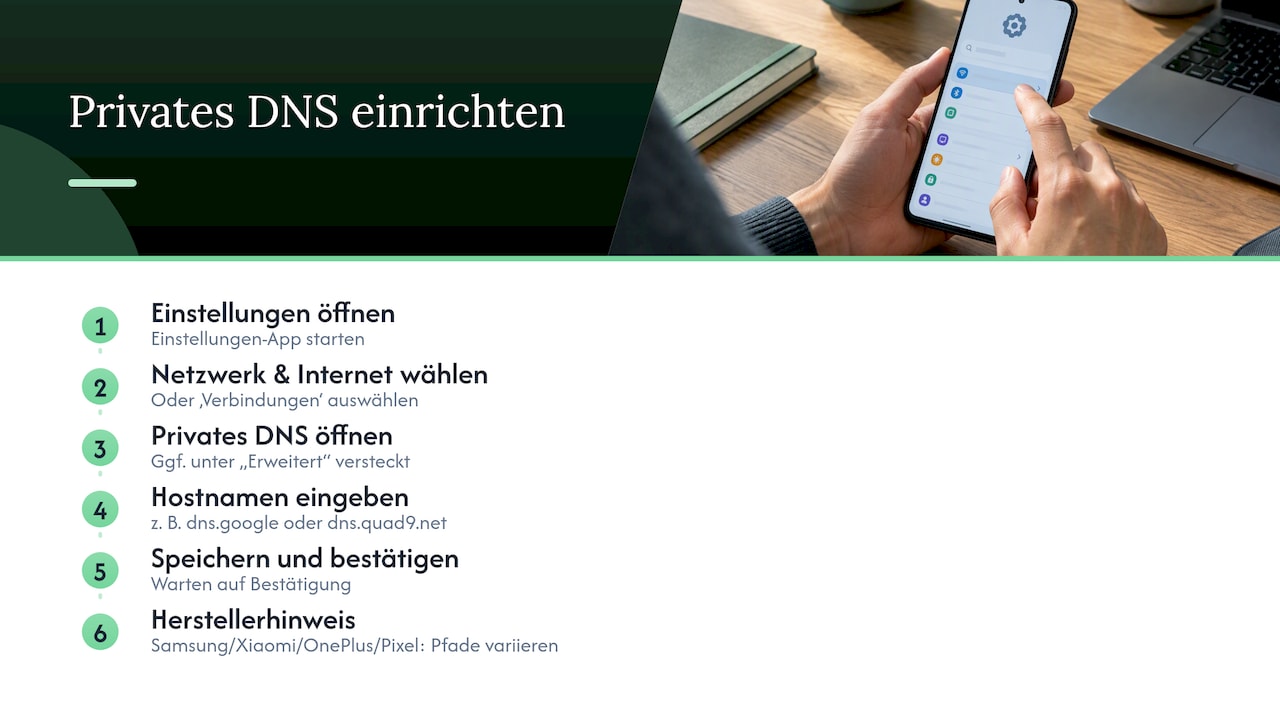 Fünf Schritte zur Einrichtung eines privaten DNS