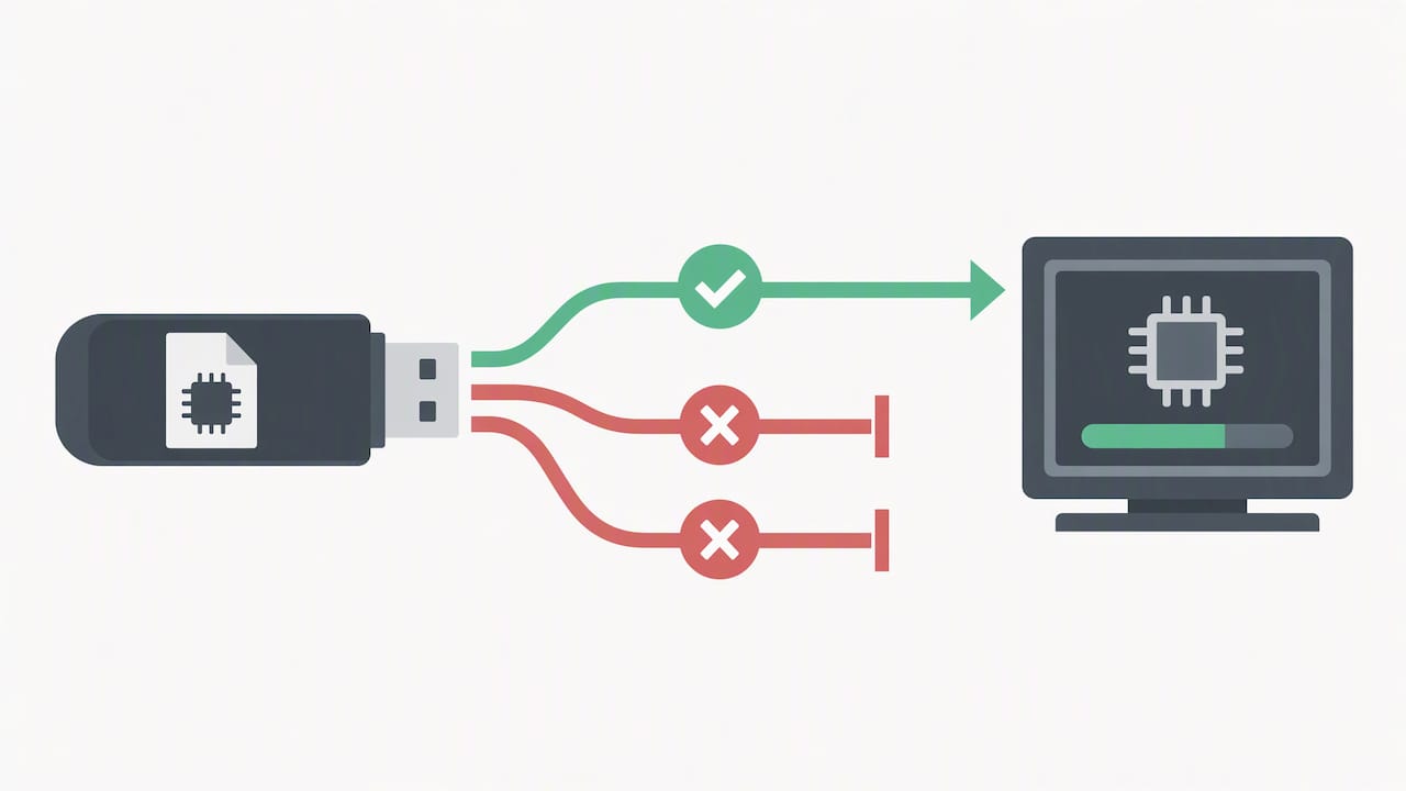 USB-Stick wird vom UEFI-Update-Tool erkannt