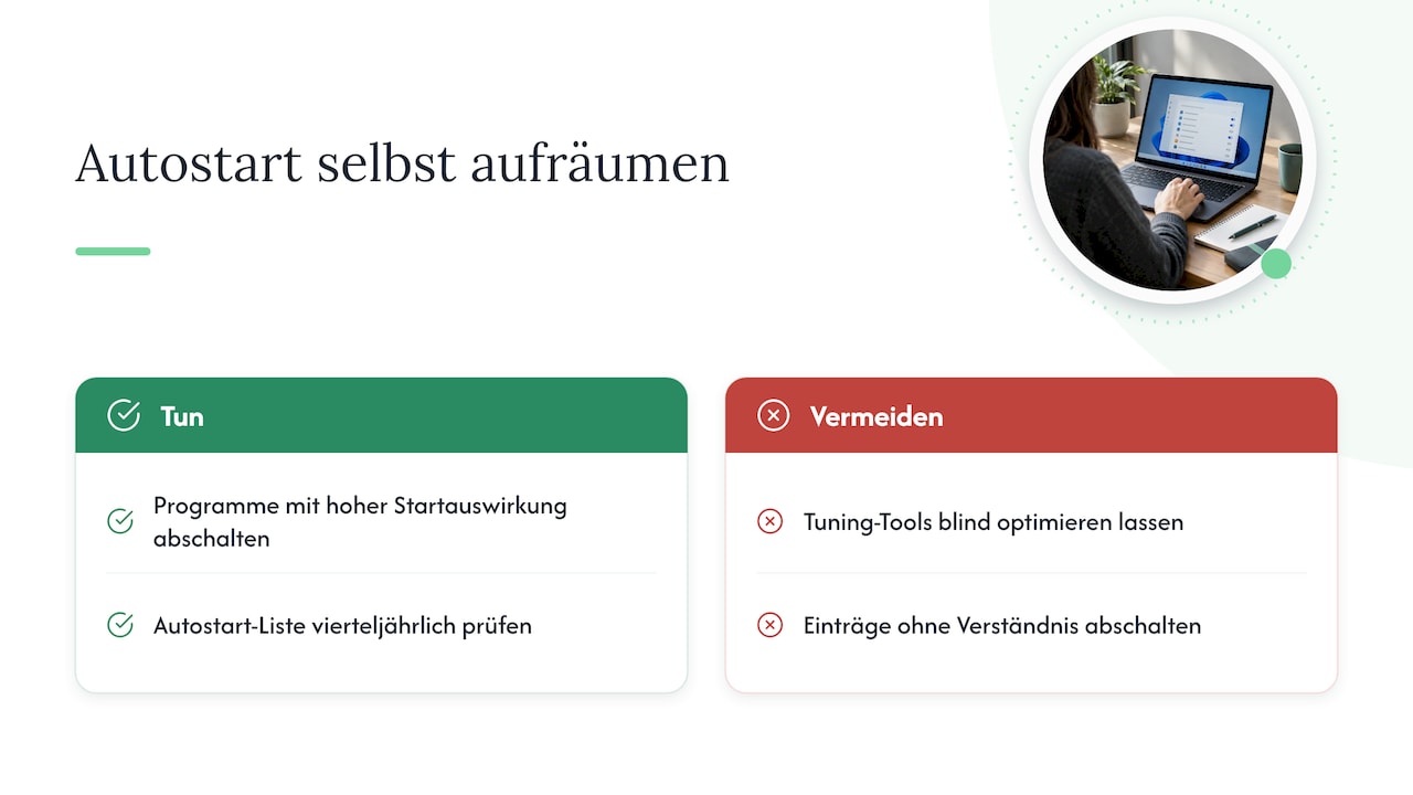 Unser Blick auf das Aufräumen im Autostart — overview diagram