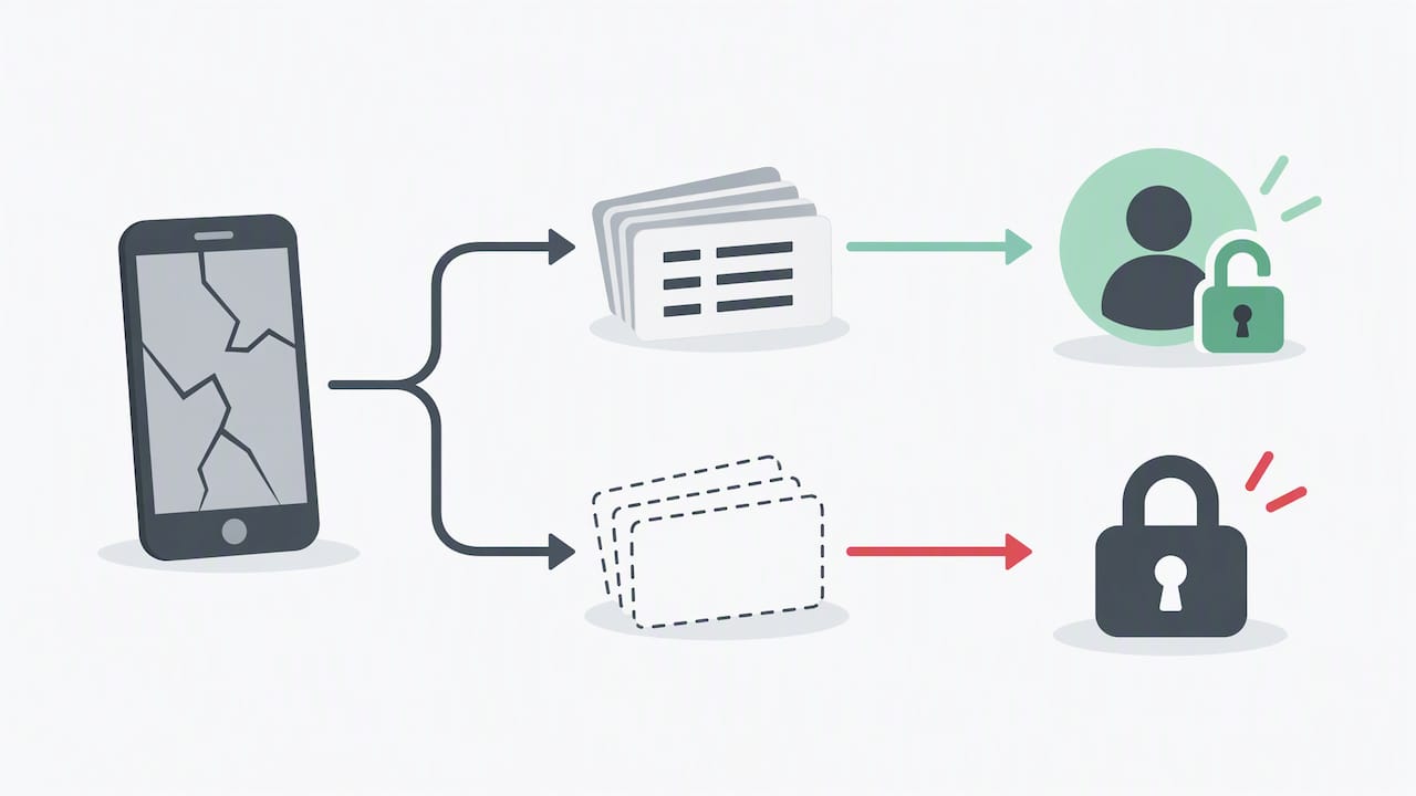 Backup-Codes sichern den Zugang, falls das Handy verloren geht